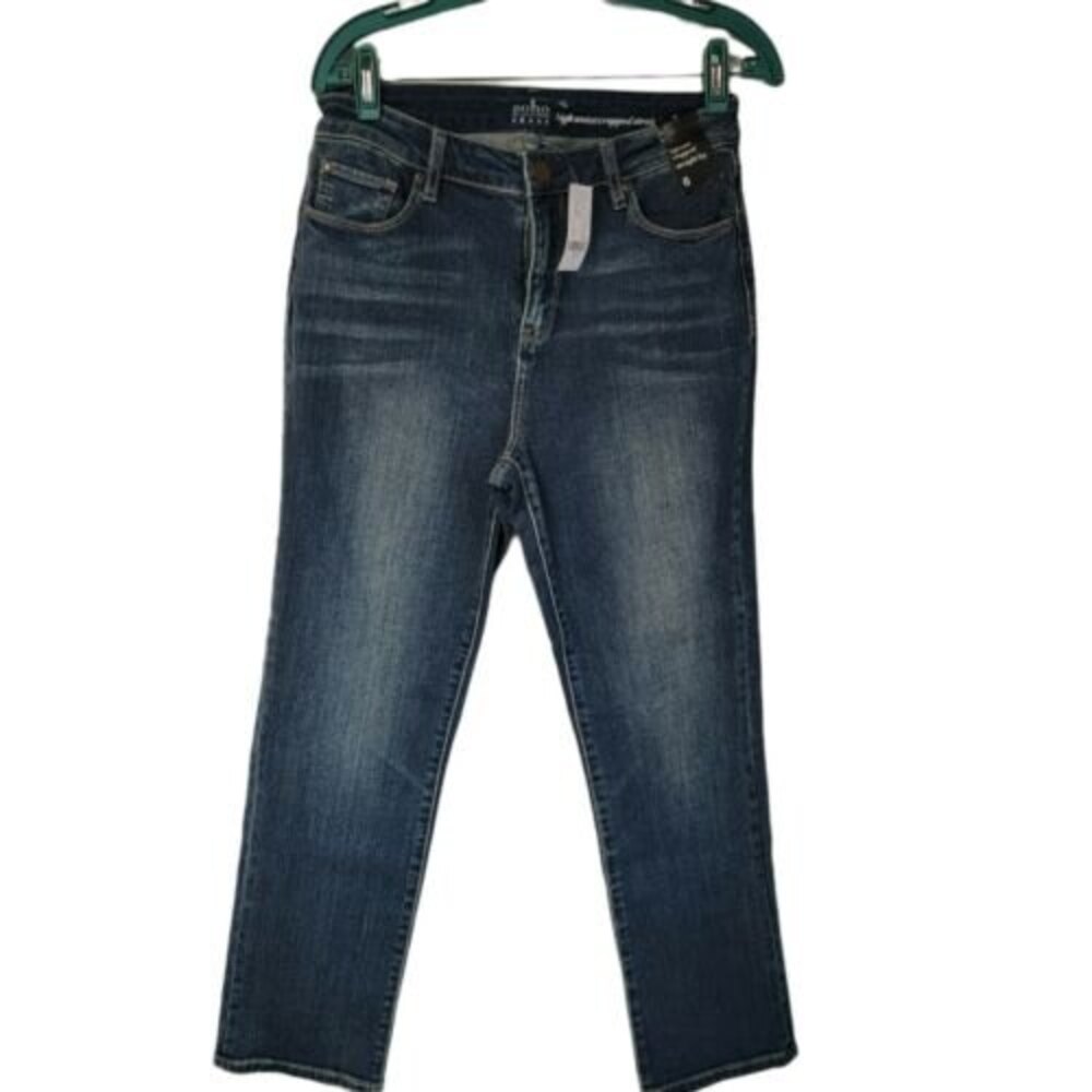 NEW YORK & CO Jeans SOHO High‎ Waist Crop Straight 6